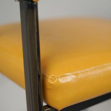 IRIS Cafe Chair Yellow Leatherette