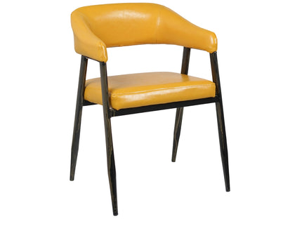 IRIS Cafe Chair Yellow Leatherette