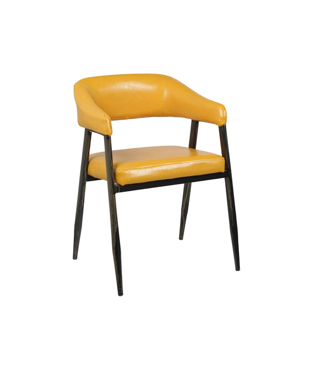 IRIS Cafe Chair Yellow Leatherette