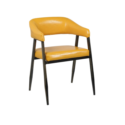 IRIS Cafe Chair Yellow Leatherette