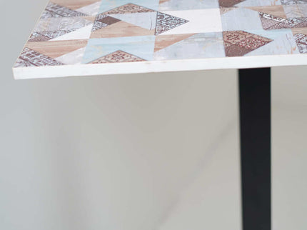 Icon MS Bar Double Pillar Table Base Designer Top 4 Seater