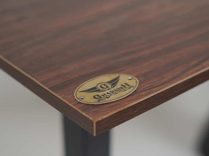 Icon MS Bar Height Double Pillar Table Base Walnut Top 4 Seater