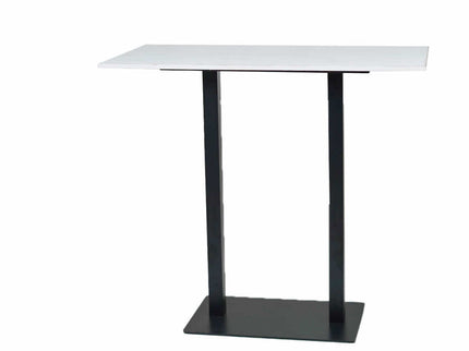 Icon MS Bar Height Double Pillar Table Base White Top