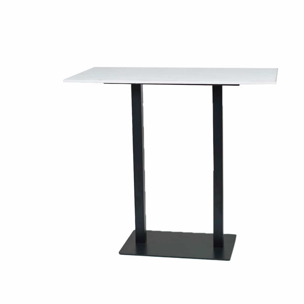 Icon MS Bar Height Double Pillar Table Base White Top