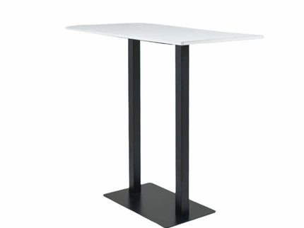 Icon MS Bar Height Double Pillar Table Base White Top