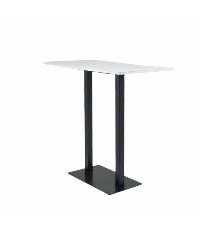 Icon MS Bar Height Double Pillar Table Base White Top