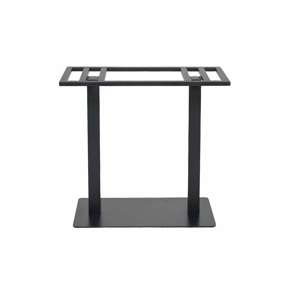 Icon MS Double Pillar 4 Seater Restaurant Table Base Black Top