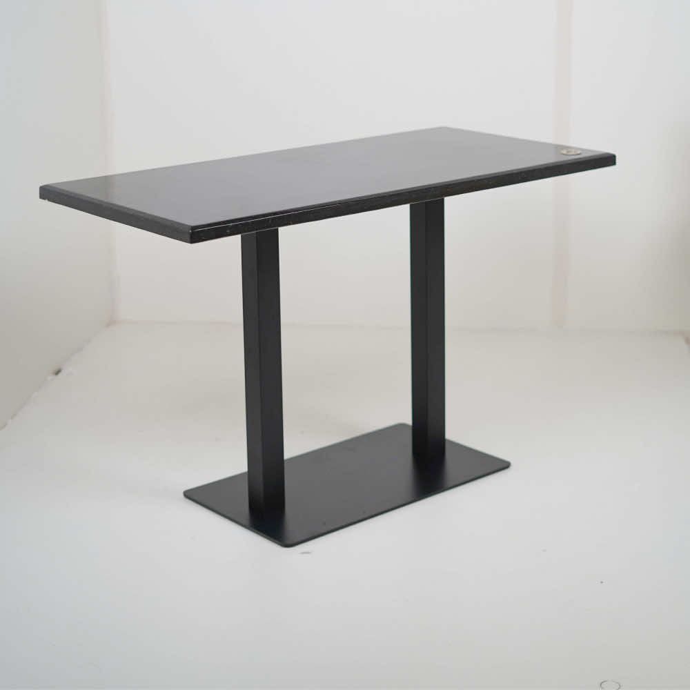 Icon MS Double Pillar 4 Seater Restaurant Table Base Black Top