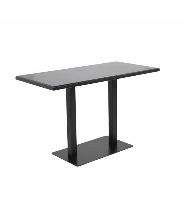 Icon MS Double Pillar 4 Seater Restaurant Table Base Black Top