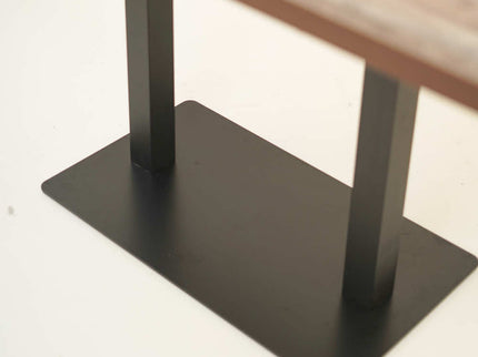 Icon MS Double Pillar Table Base Wooden Top
