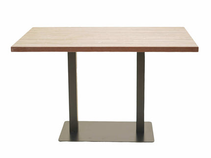 Icon MS Double Pillar Table Base Wooden Top