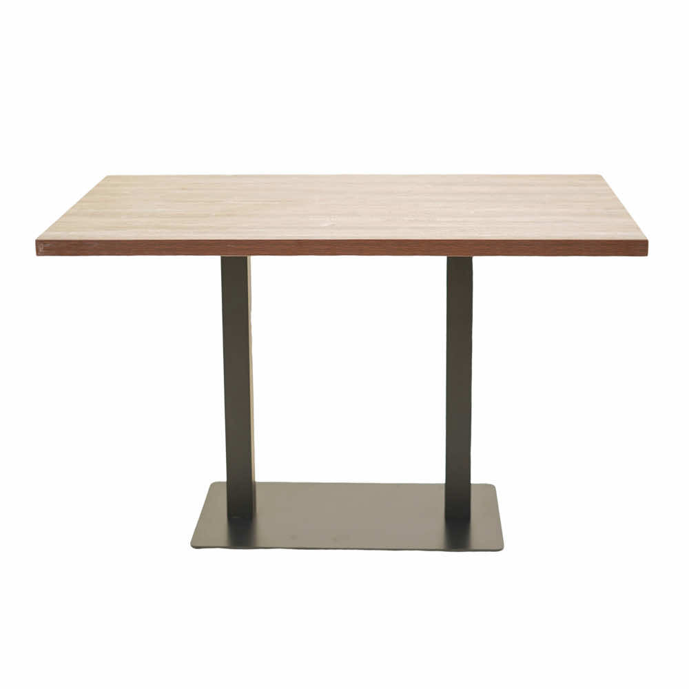 Icon MS Double Pillar Table Base Wooden Top