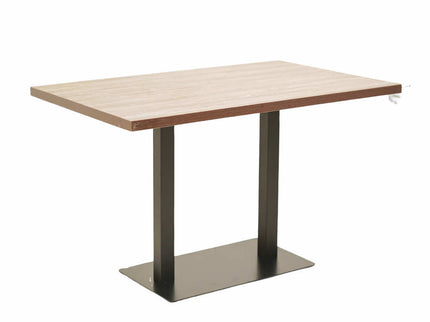 Icon MS Double Pillar Table Base Wooden Top