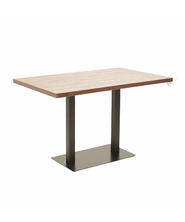 Icon MS Double Pillar Table Base Wooden Top