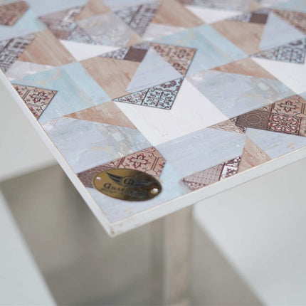 Icon SS Square 4 Seater Table With Designer Top