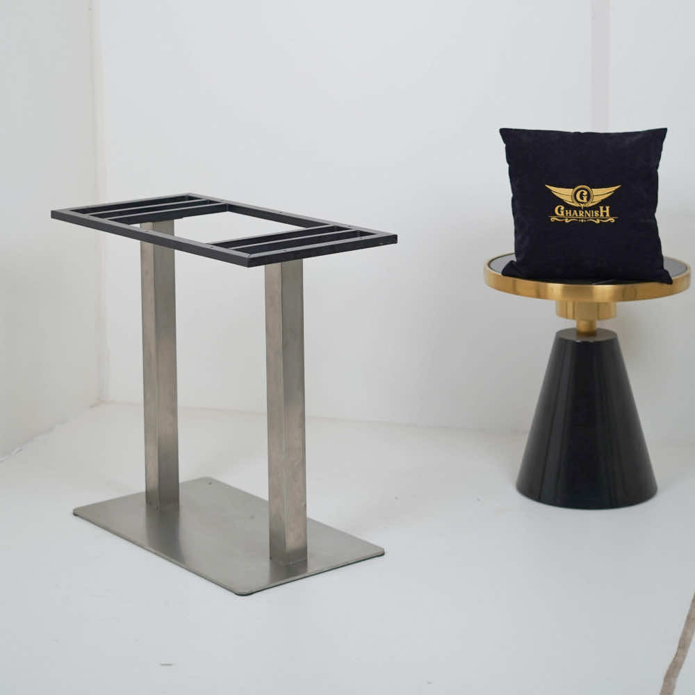 Icon SS Square Double Pillar Table Base