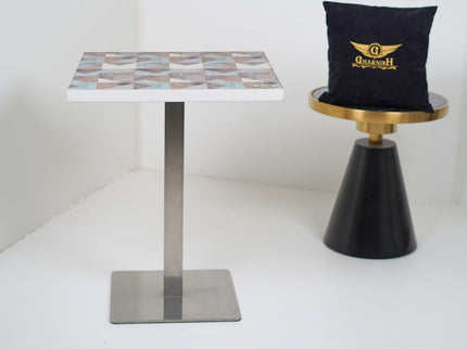 Icon SS 2 Seater Table With Designer Top