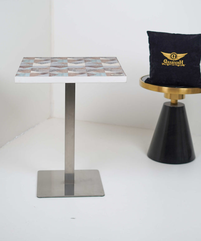 Icon SS 2 Seater Table With Designer Top