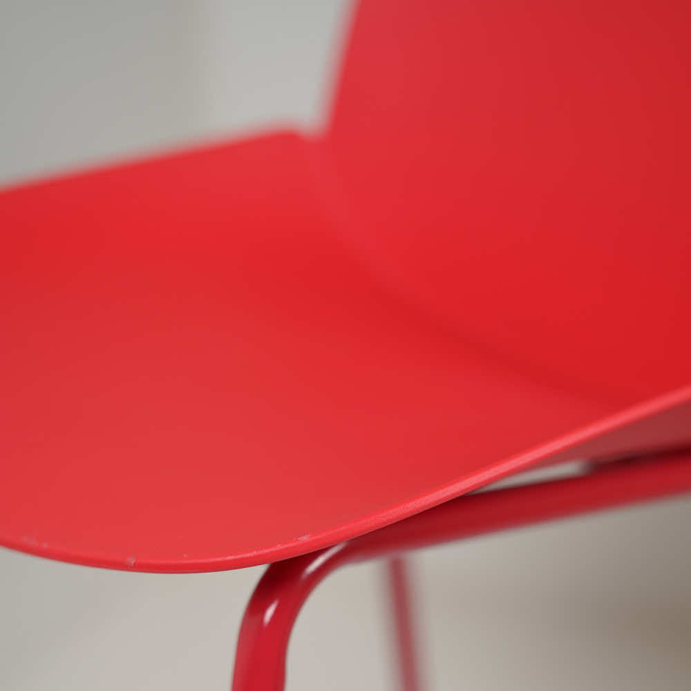 Ira Red PVC Cafe Chair