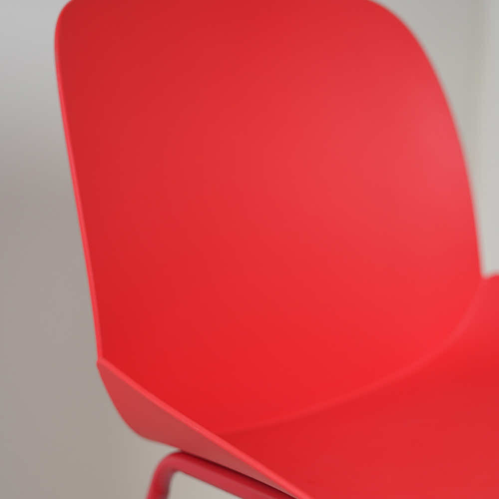 Ira Red PVC Cafe Chair