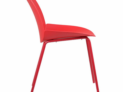 Ira Red PVC Cafe Chair