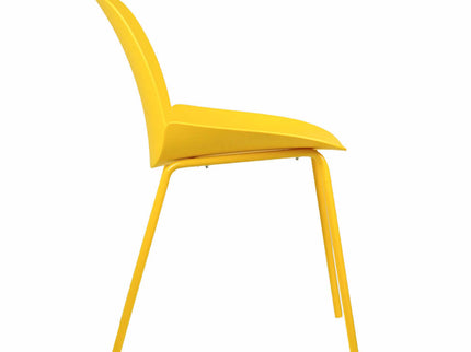 Ira Yellow PVC Cafe Chair