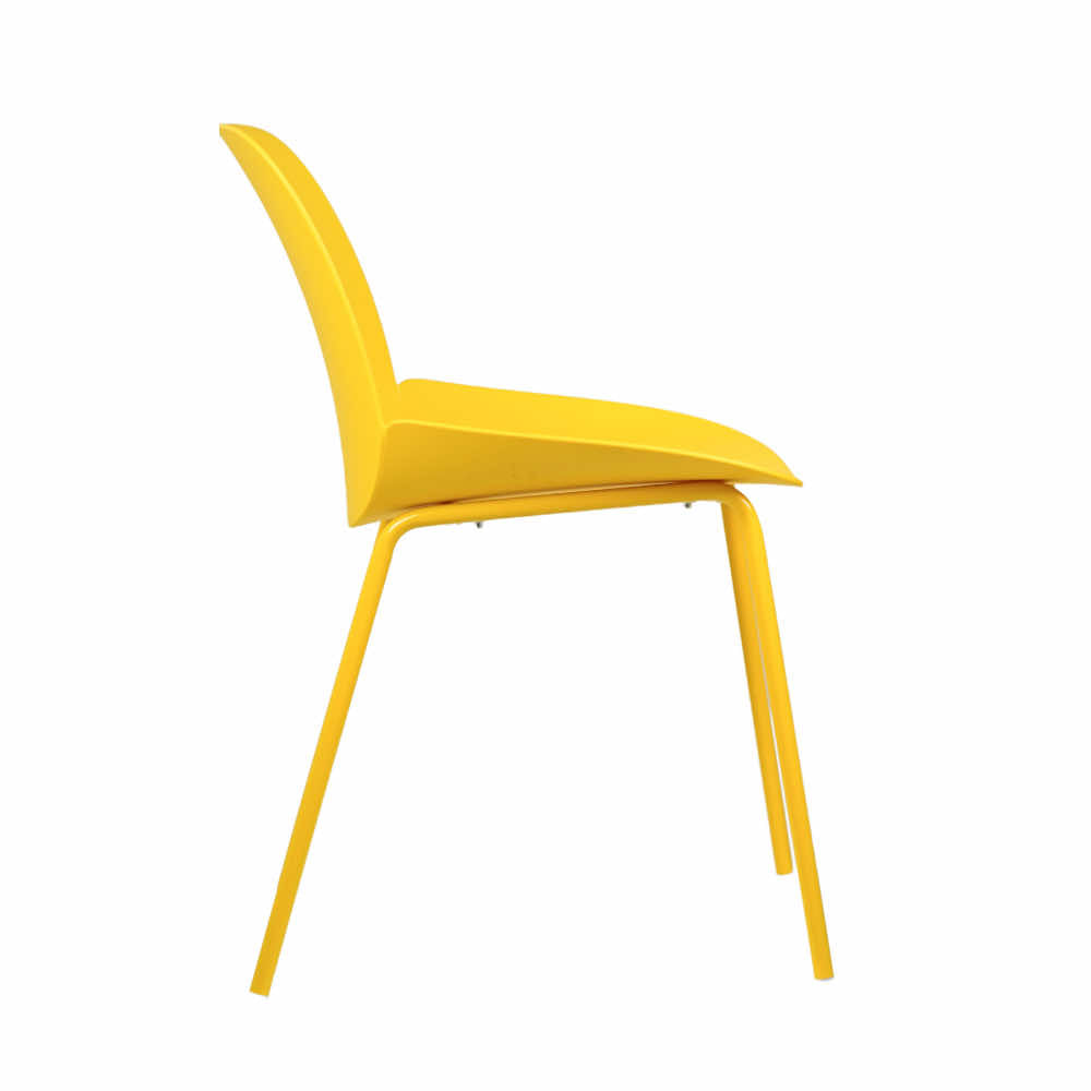 Ira Yellow PVC Cafe Chair