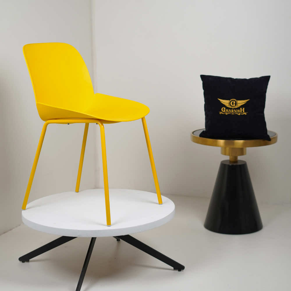 Ira Yellow PVC Cafe Chair