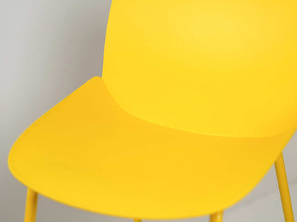 Ira Yellow PVC Cafe Chair