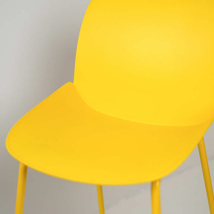 Ira Yellow PVC Cafe Chair