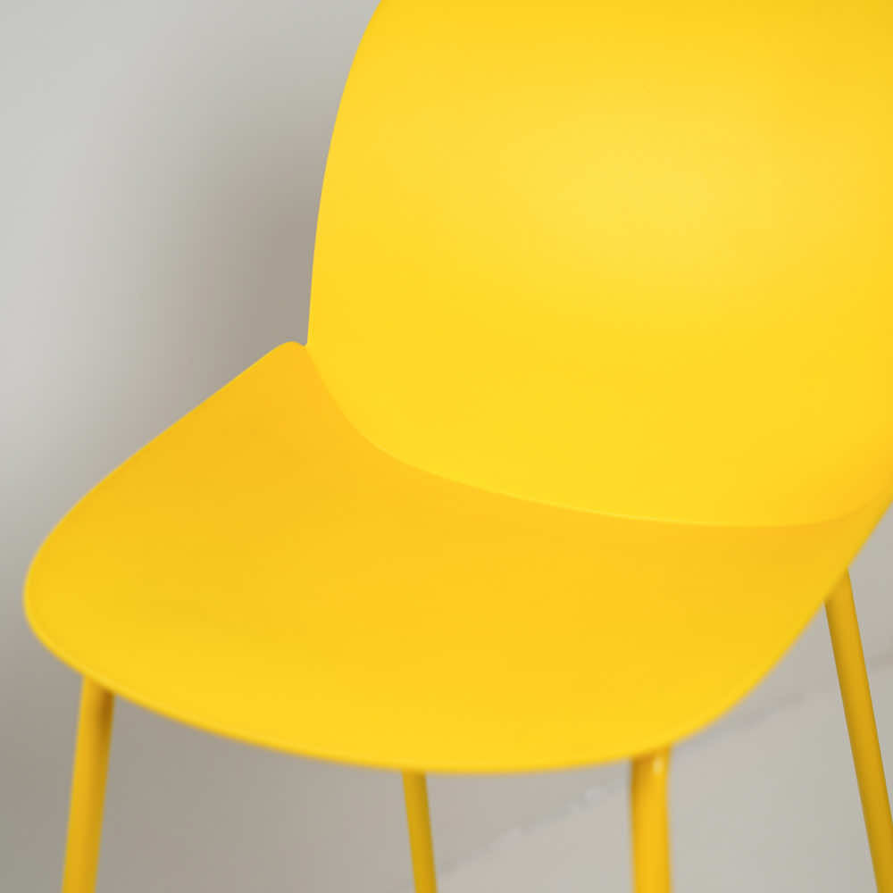 Ira Yellow PVC Cafe Chair