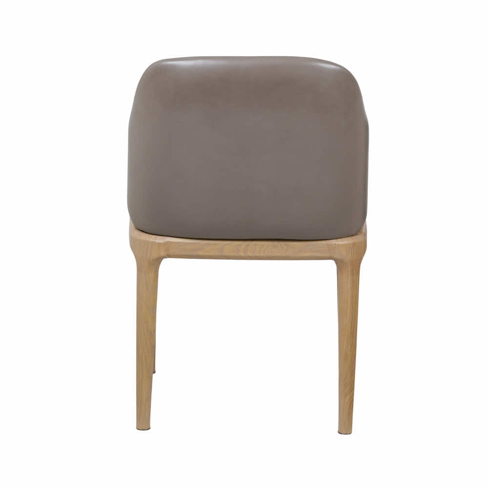 Ava Leather Grey Dining Chair for Restaurant