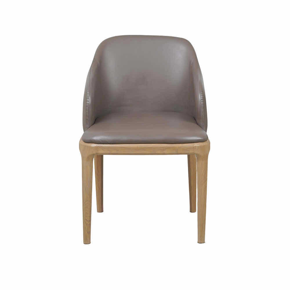 Ava Leather Grey Dining Chair for Restaurant