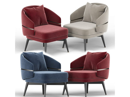 Luxoria Lounge Chairs For Hotel or Lounge Maroon Color