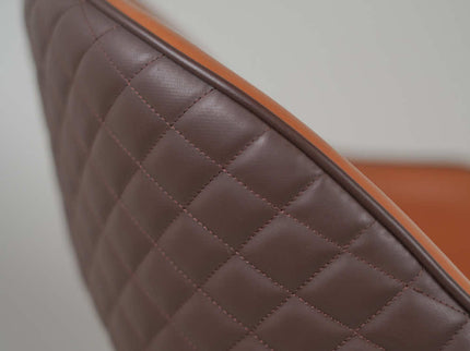 Mark Leather Dining Chair in Orange Color