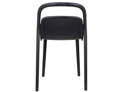 Milan PVC Cafe Chairs Premium in Black Color
