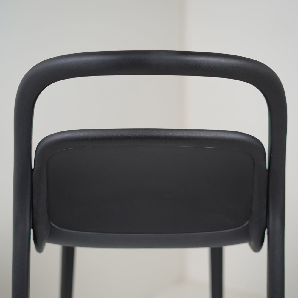 Milan PVC Cafe Chairs Premium in Black Color