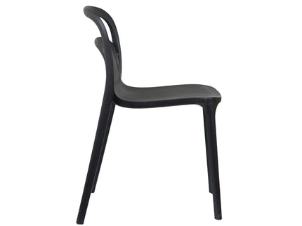 Milan PVC Cafe Chairs Premium in Black Color