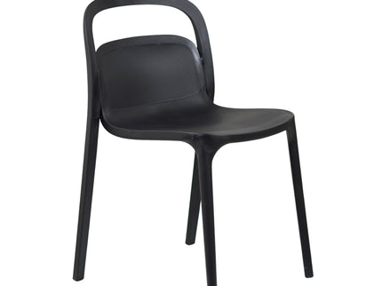 Milan PVC Cafe Chairs Premium in Black Color