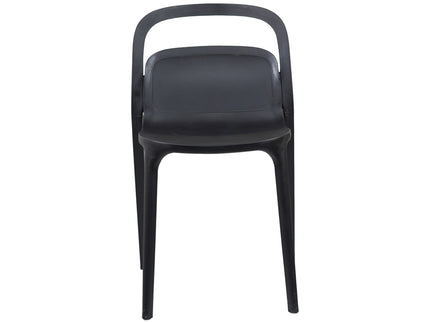 Milan PVC Cafe Chairs Premium in Black Color