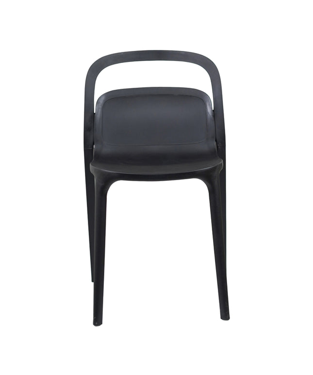 Milan PVC Cafe Chairs Premium in Black Color