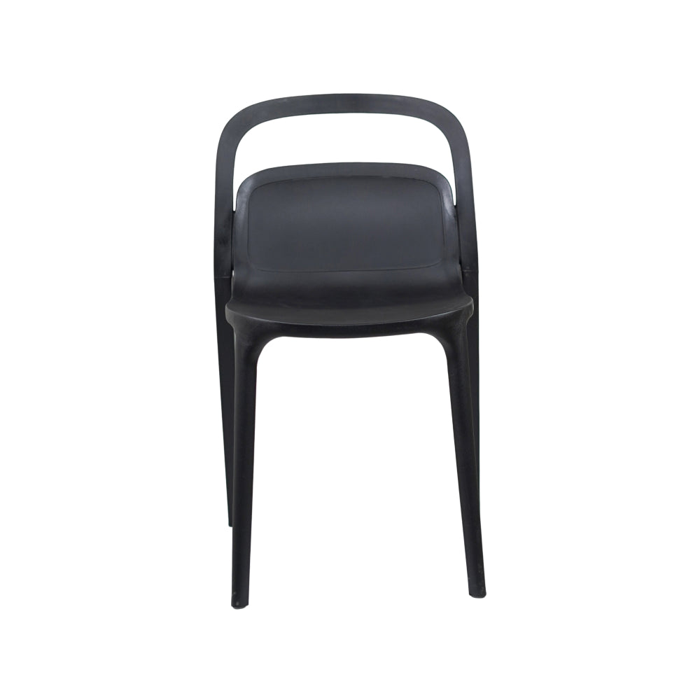 Milan PVC Cafe Chairs Premium in Black Color