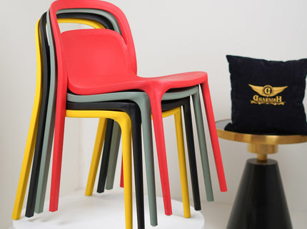 Milan PVC Cafe Chairs Premium in Black Color