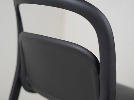 Milan PVC Cafe Chairs Premium in Black Color