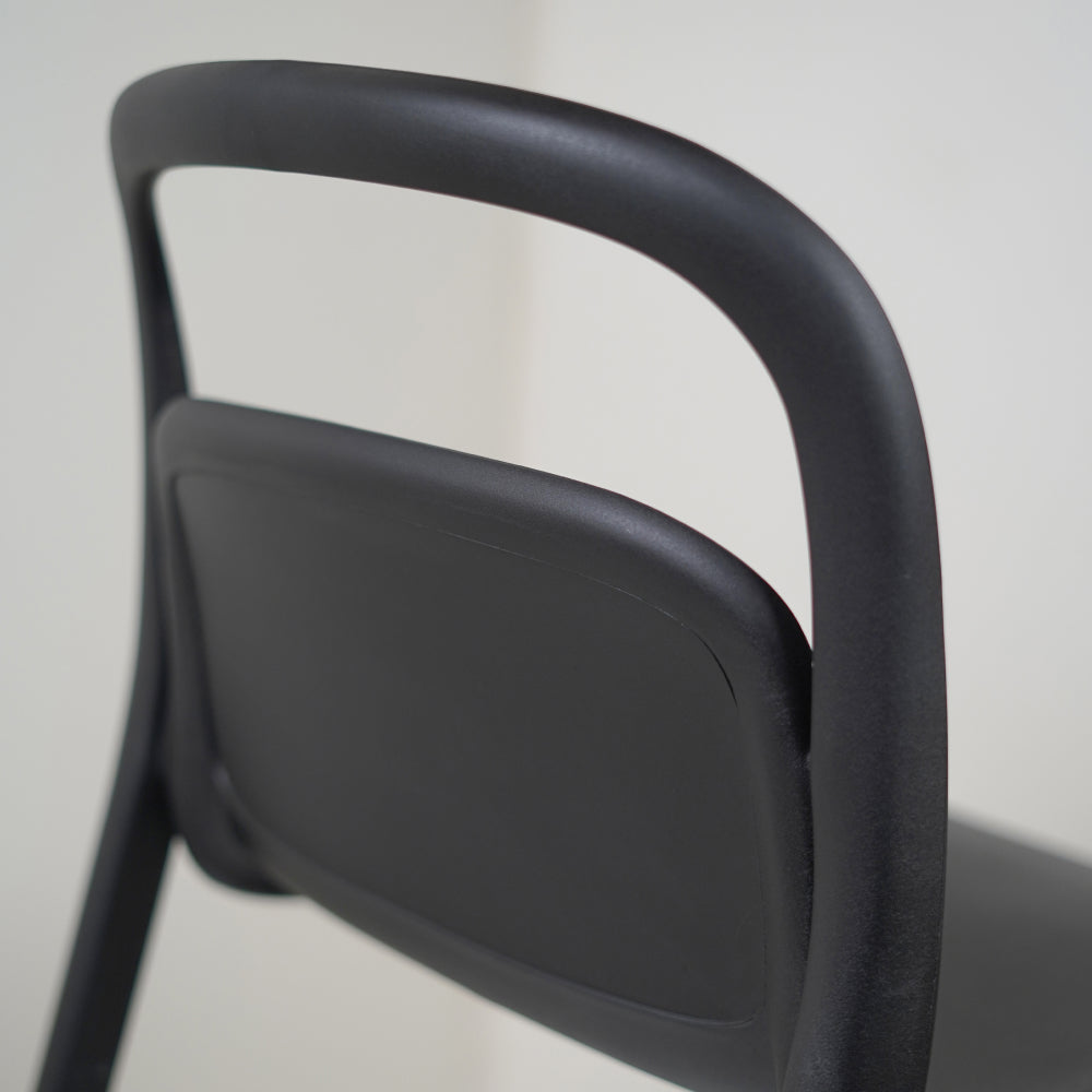 Milan PVC Cafe Chairs Premium in Black Color