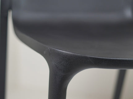 Milan PVC Cafe Chairs Premium in Black Color