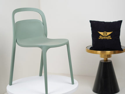 Milan PVC Cafe Chairs Premium in Mint green Color