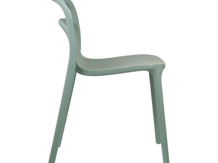 Milan PVC Cafe Chairs Premium in Mint green Color