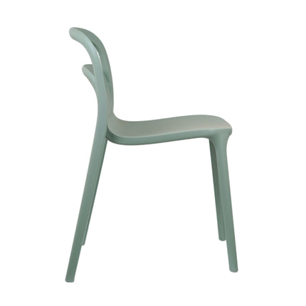 Milan PVC Cafe Chairs Premium in Mint green Color