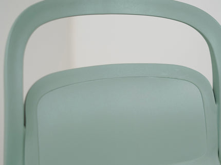 Milan PVC Cafe Chairs Premium in Mint green Color